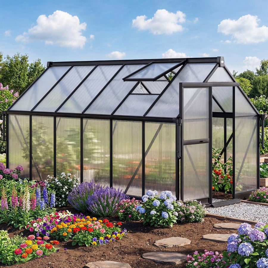 Szklarnia ogrodowa 361x183x190c - 1