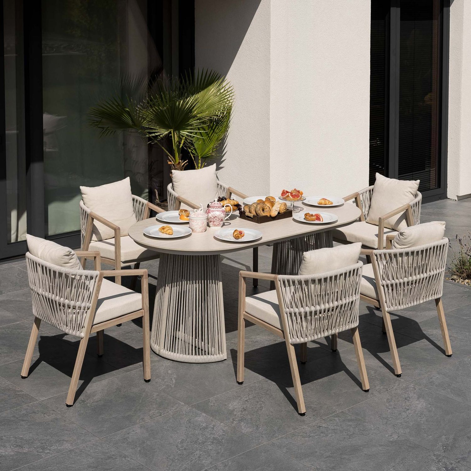 Gartenmöbel-Set ARNELI – beige