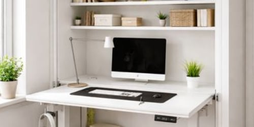 Schreibtisch im Schrank - wie Sie Ihren Arbeitsplatz geschickt verstecken?