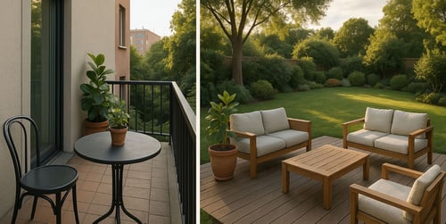 Was ist der Unterschied zwischen Balkon und Terrasse?