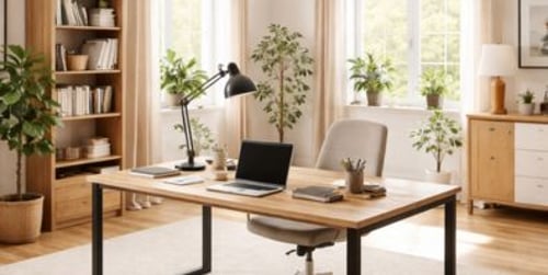 Schreibtisch mitten im Raum – wie den Schreibtisch optimal platzieren?