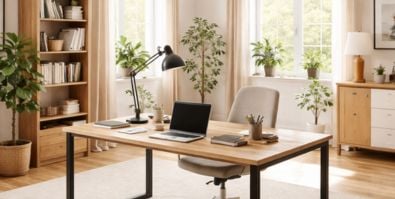 Schreibtisch mitten im Raum – wie den Schreibtisch optimal platzieren?