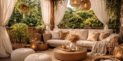 Boho Terrasse Gestalten. Tipps für Möbel und Deko im Boho-Stil