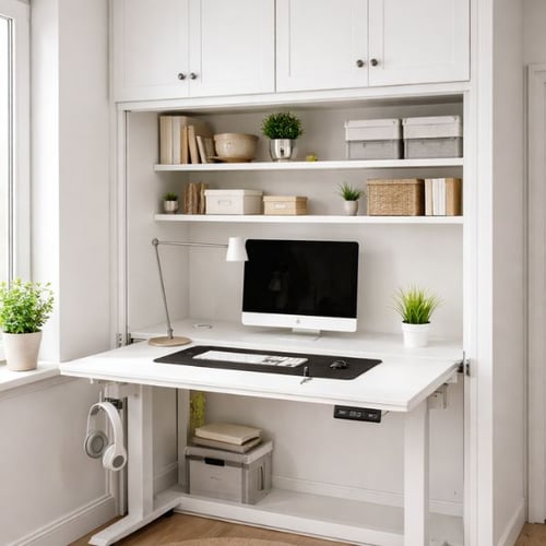 Schreibtisch im Schrank