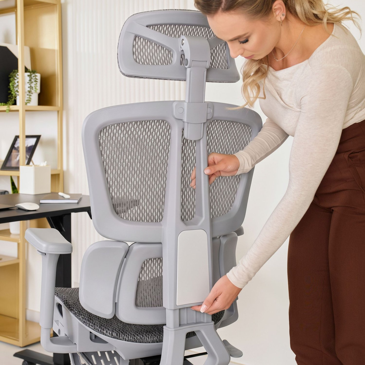 Ergonomischer Bürostuhl Romalo - grau_6