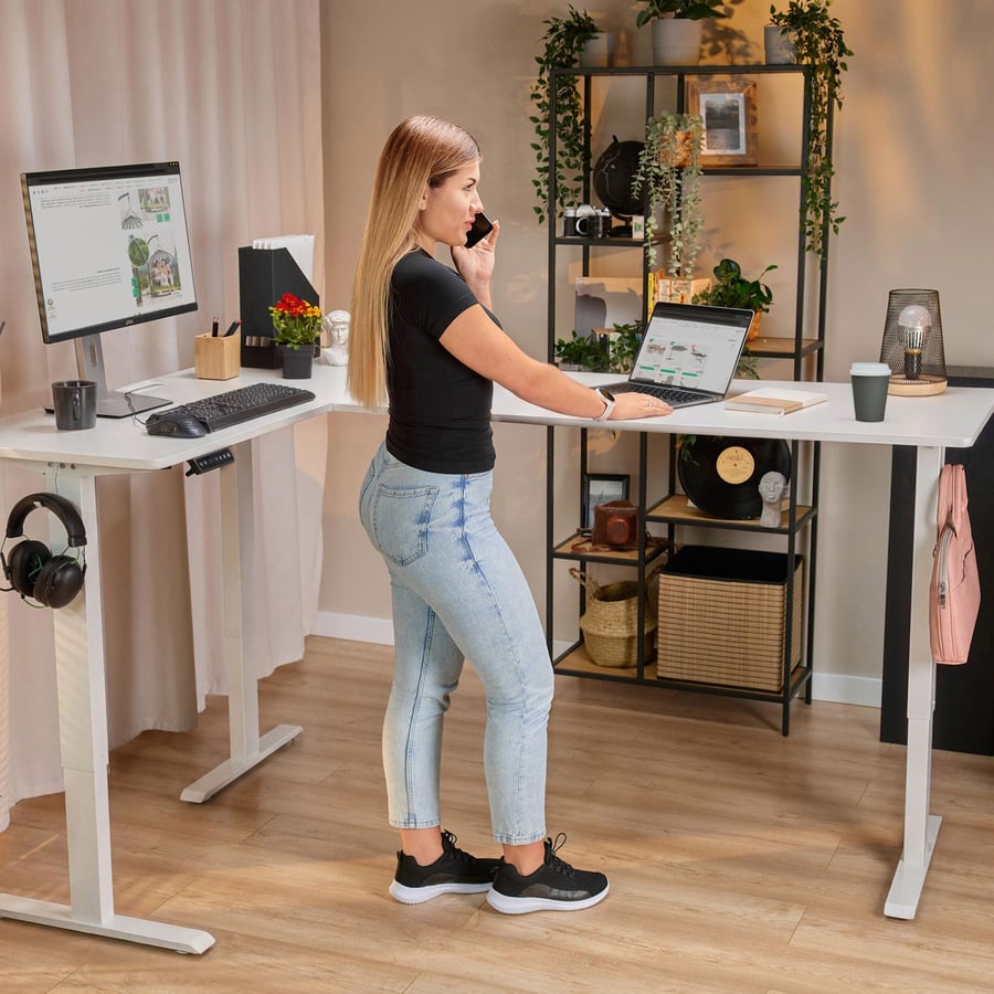 Biurko narożne regulowane lewos - 4