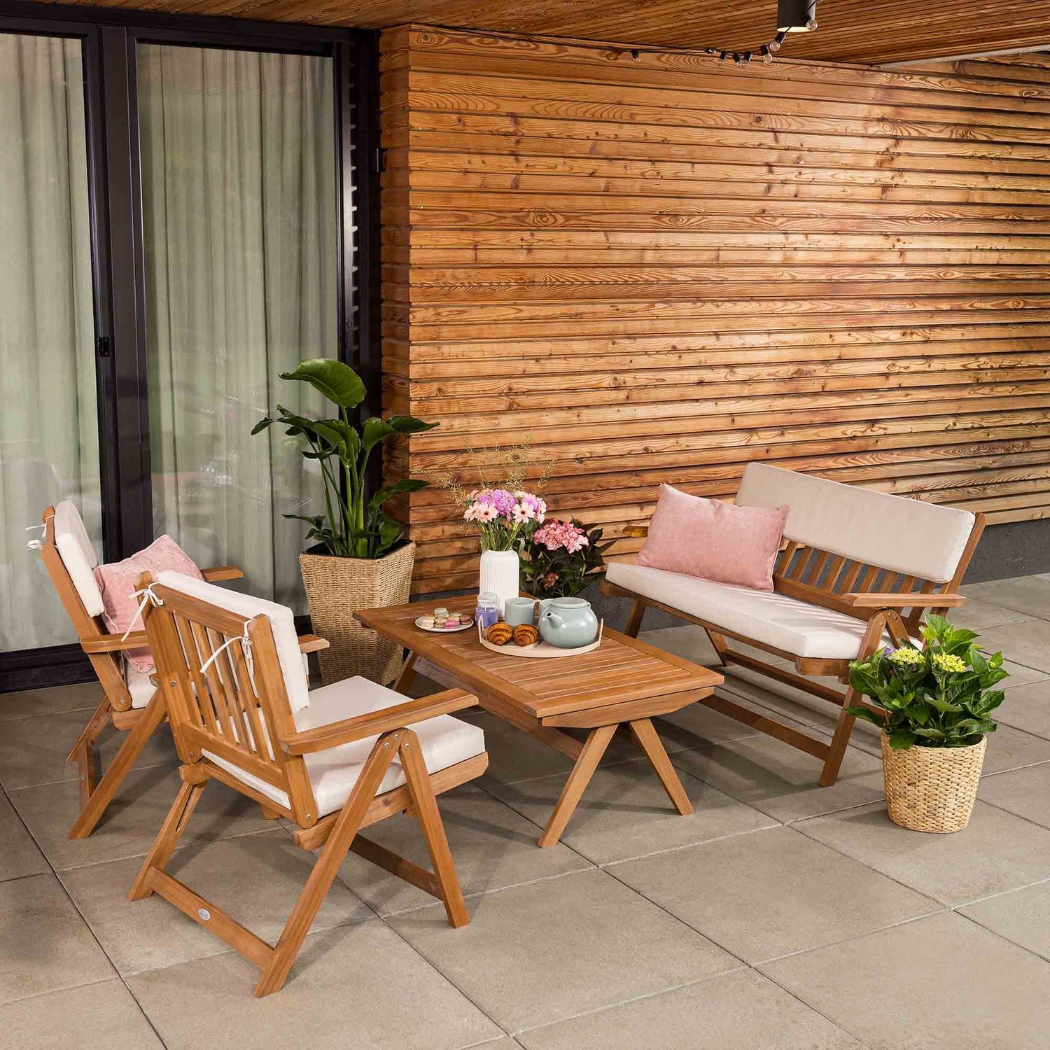 Gartenmöbel-Set Lusiano - beige