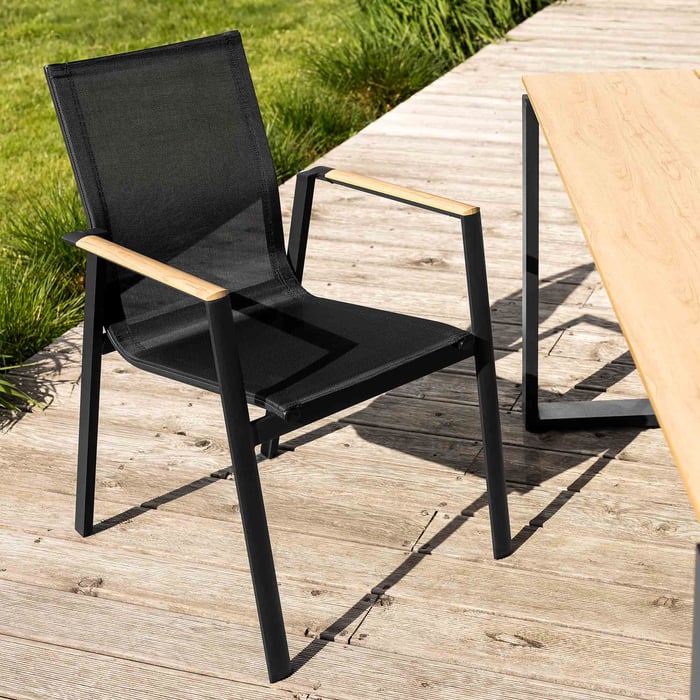 Sedák a opěradlo židle Buti vyrobené z kvalitní textilene tkaniny 