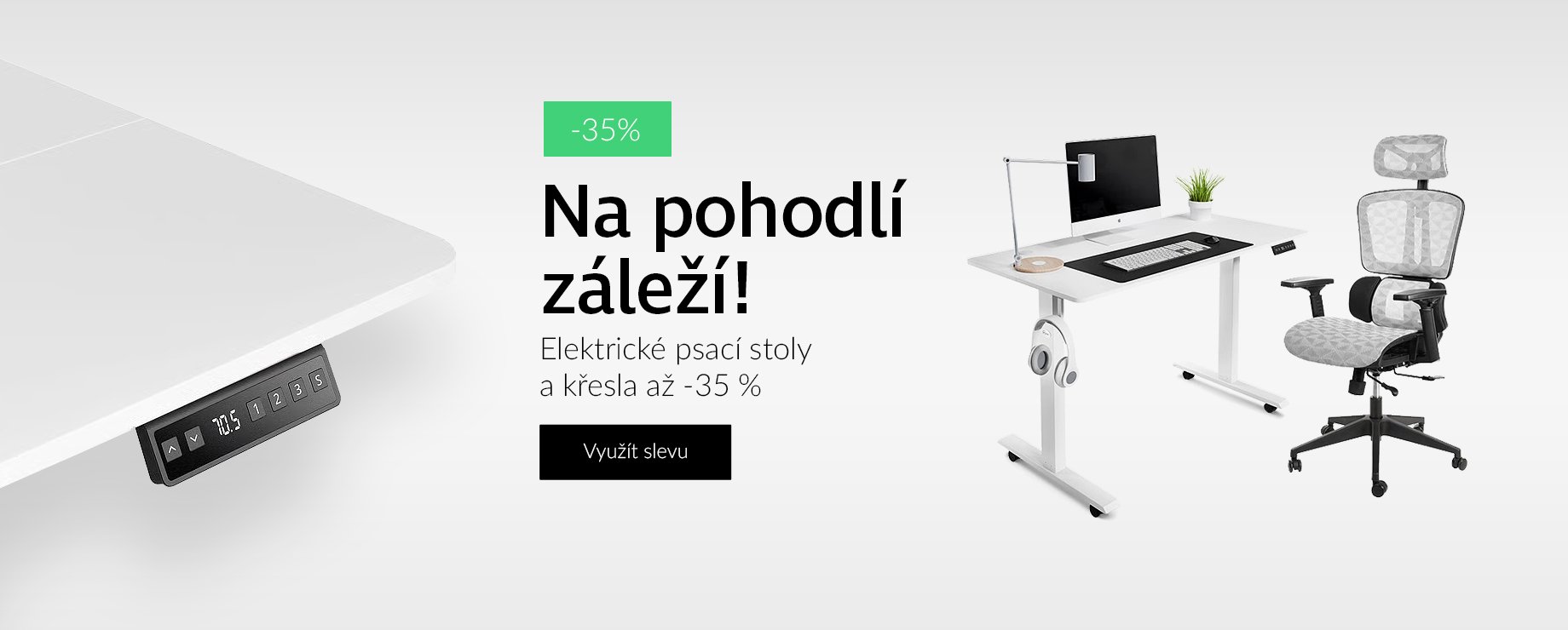 Polohovací a výškově nastavitelné psací stoly -35%