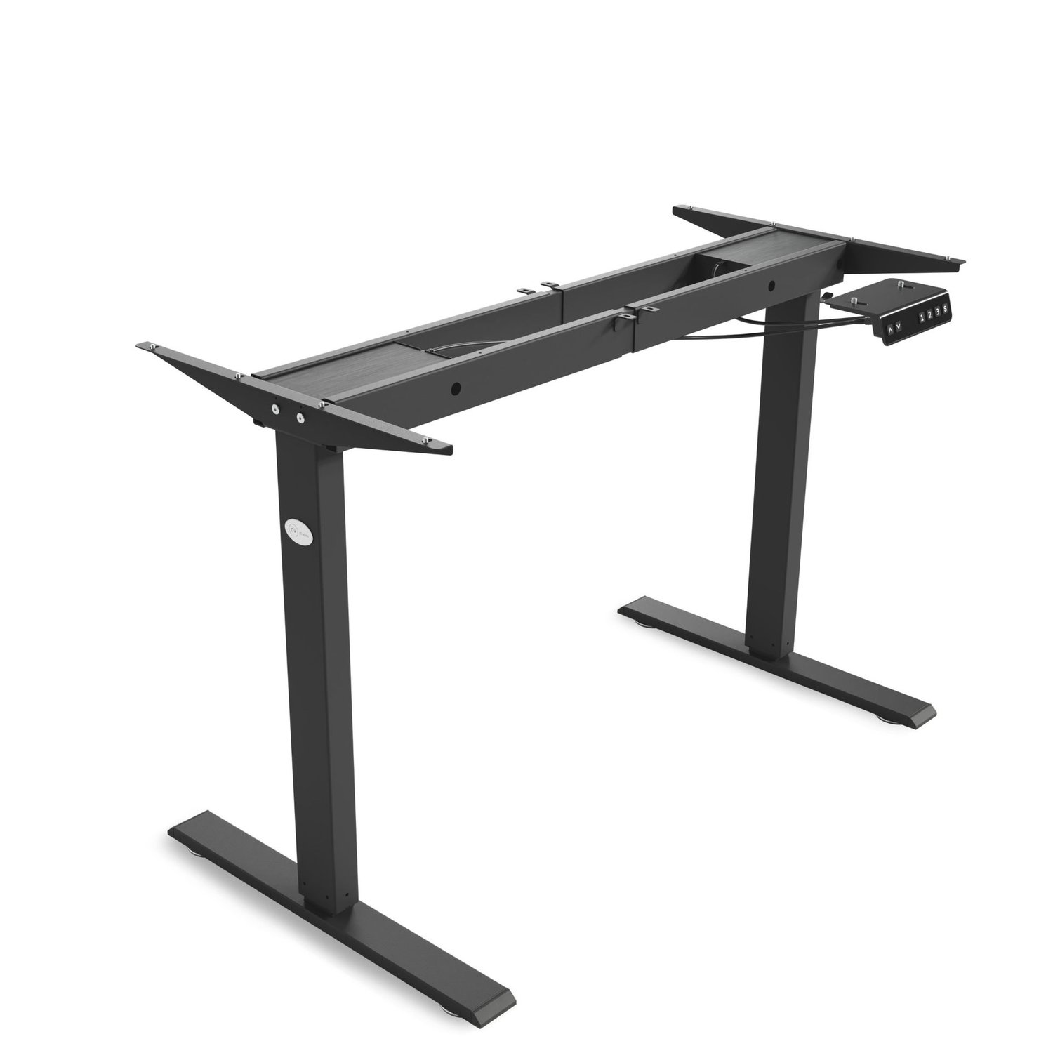 Elektricky výškově nastavitelný rám psacího stolu, 2 motory – bílý 110-180 cm DV-202ODF - černá