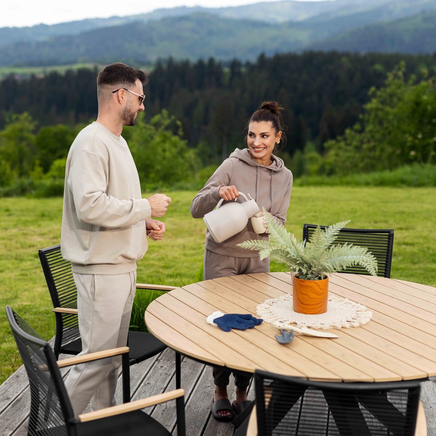 Zestaw mebli Orvieto 6+1 - roun - 2