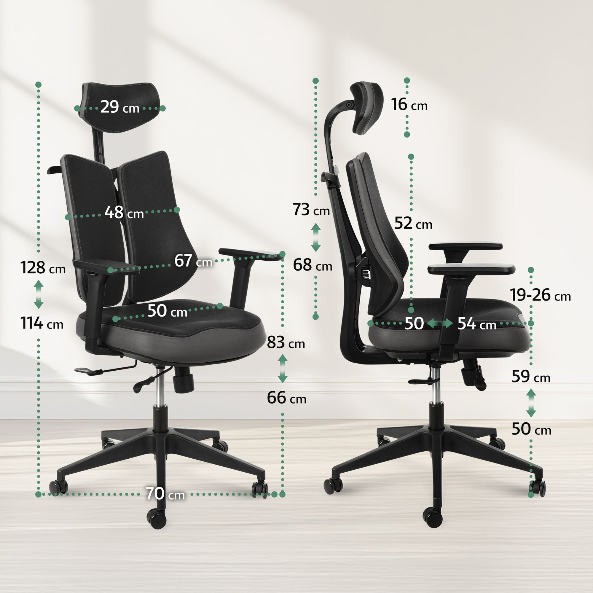 Kancelářská židle Loano byla navržena tak, aby se co nejlépe přizpůsobila postavě uživatele.