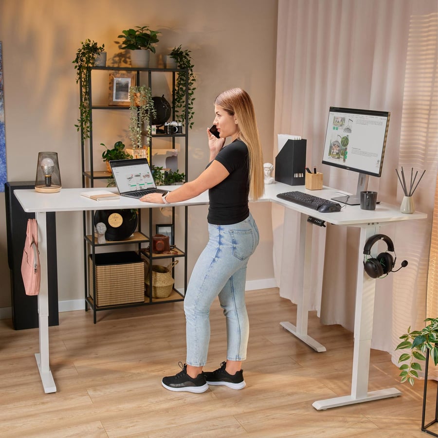 Biurko narożne regulowane 192x1 - 4