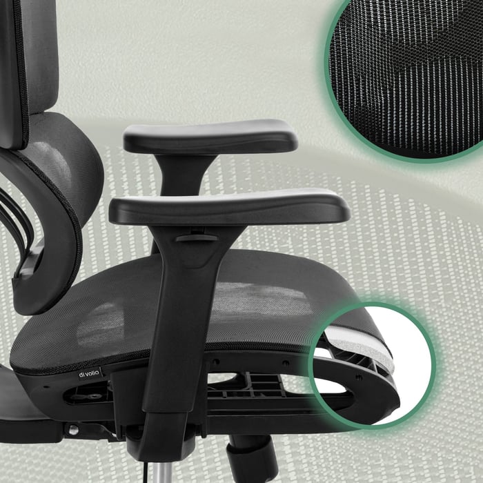 Sedadlo kancelářského křesla Vataro je vyrobeno technologií Hollow + Moulding Foam