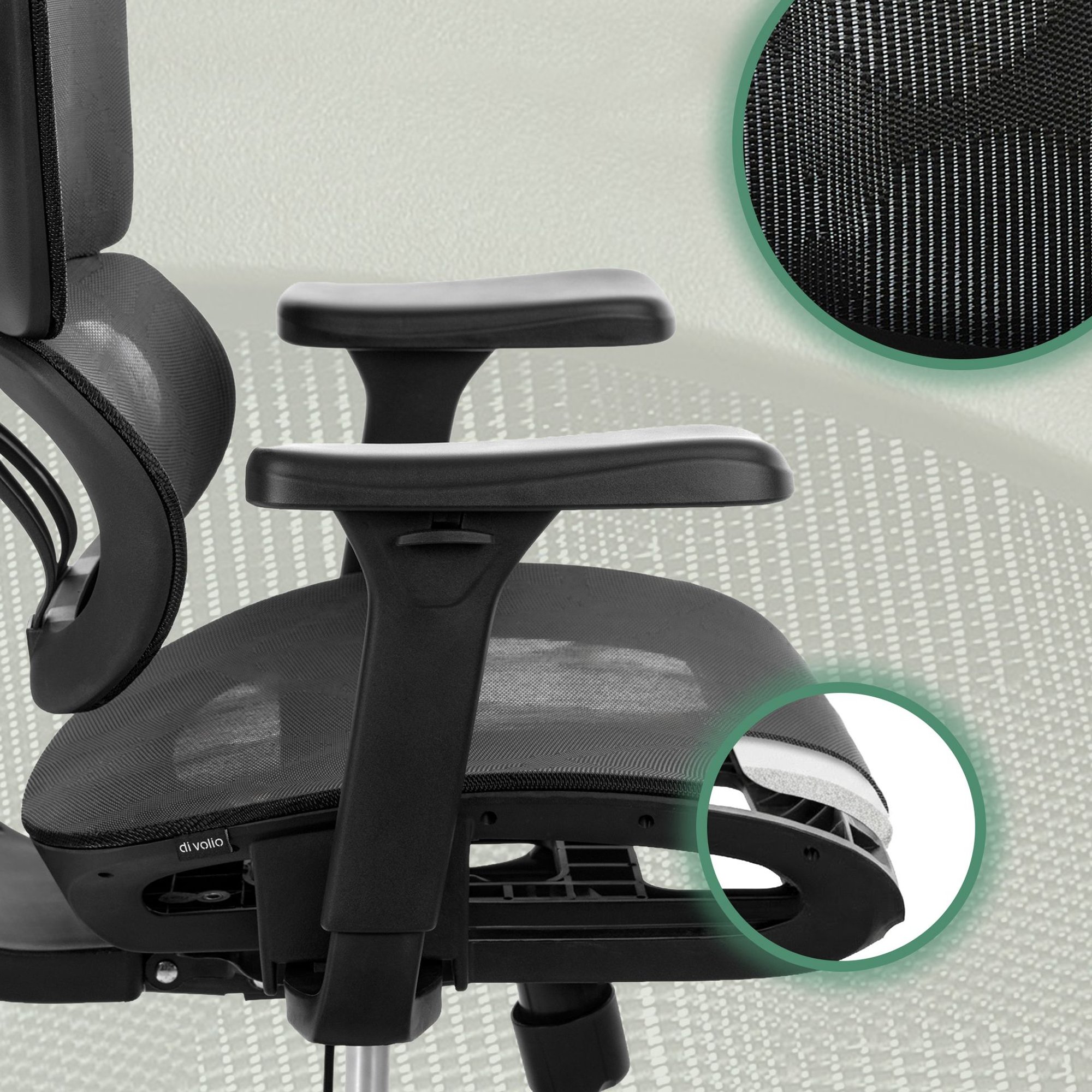 Sedadlo kancelářského křesla Vataro je vyrobeno technologií Hollow + Moulding Foam