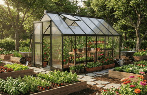 Jak vybrat zahradní skleník: polykarbonát, sklo nebo fólie a co se hodí právě pro Vás