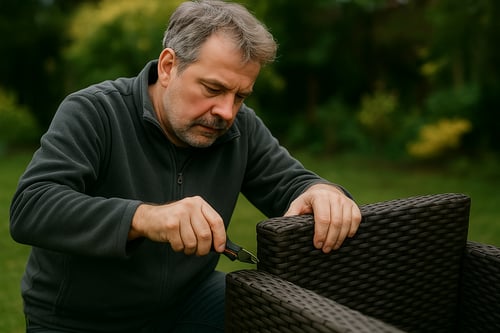 Jak opravit zahradní nábytek z umělého ratanu? Návod krok za krokem