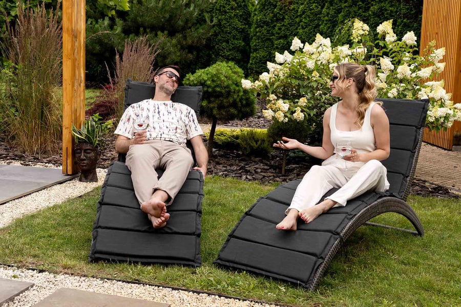 Leżak ogrodowy rattanowy CIAMPI - 4