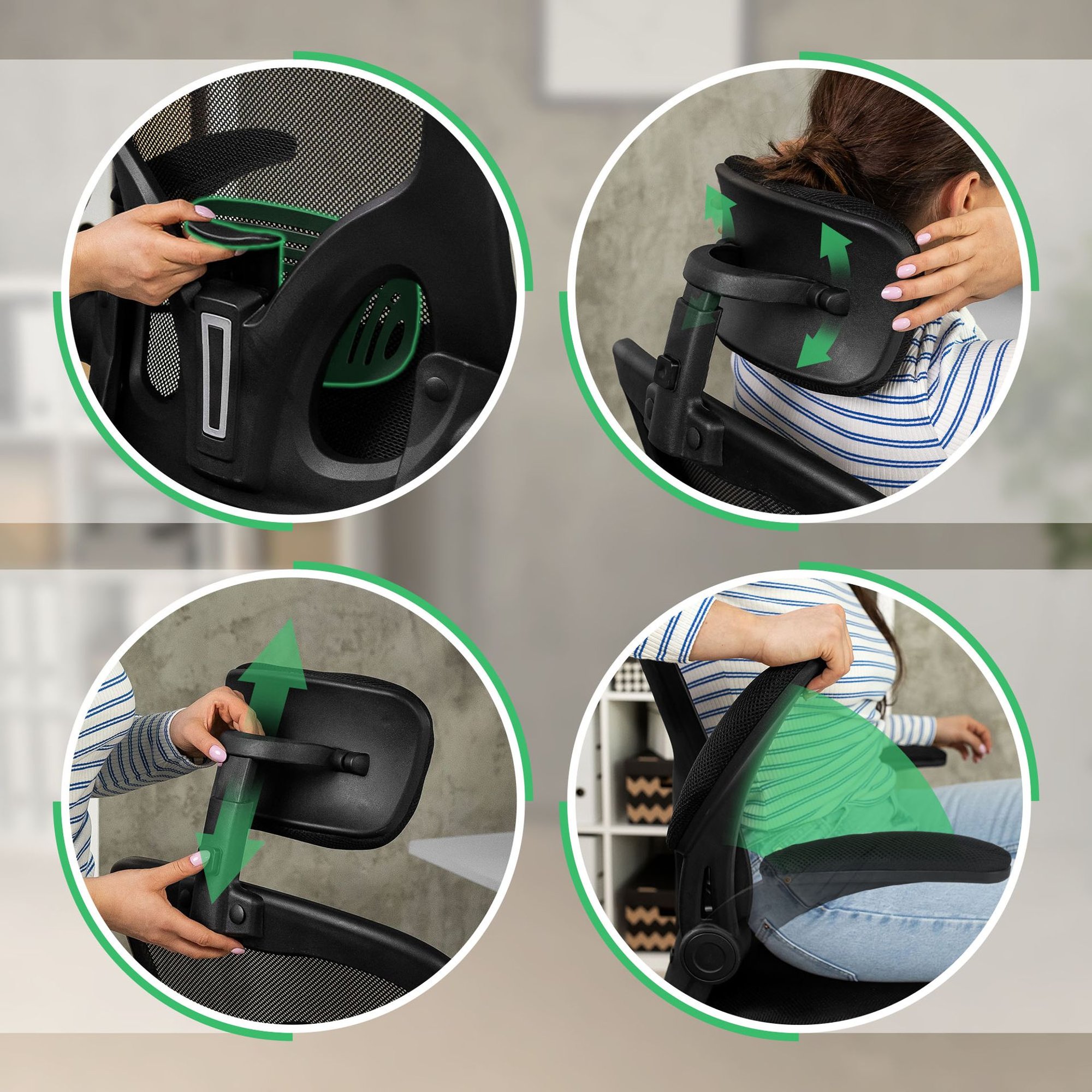 Zdraví a pohodlí vaší páteře je při designu kancelářské židle Praso prioritou. 