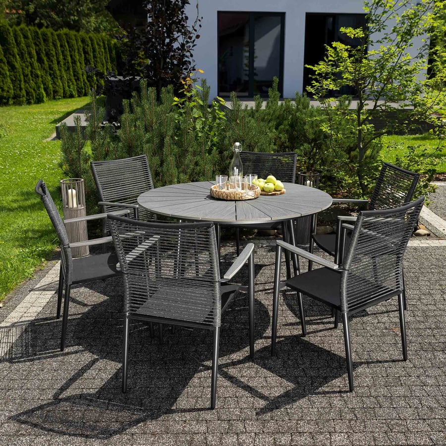 Zestaw mebli Arona 6+1 - round - 2