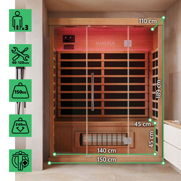 Infrasauna Kuhmo II v sobě spojuje moderní technologie, estetický design a jedinečné zdravotní účinky. 