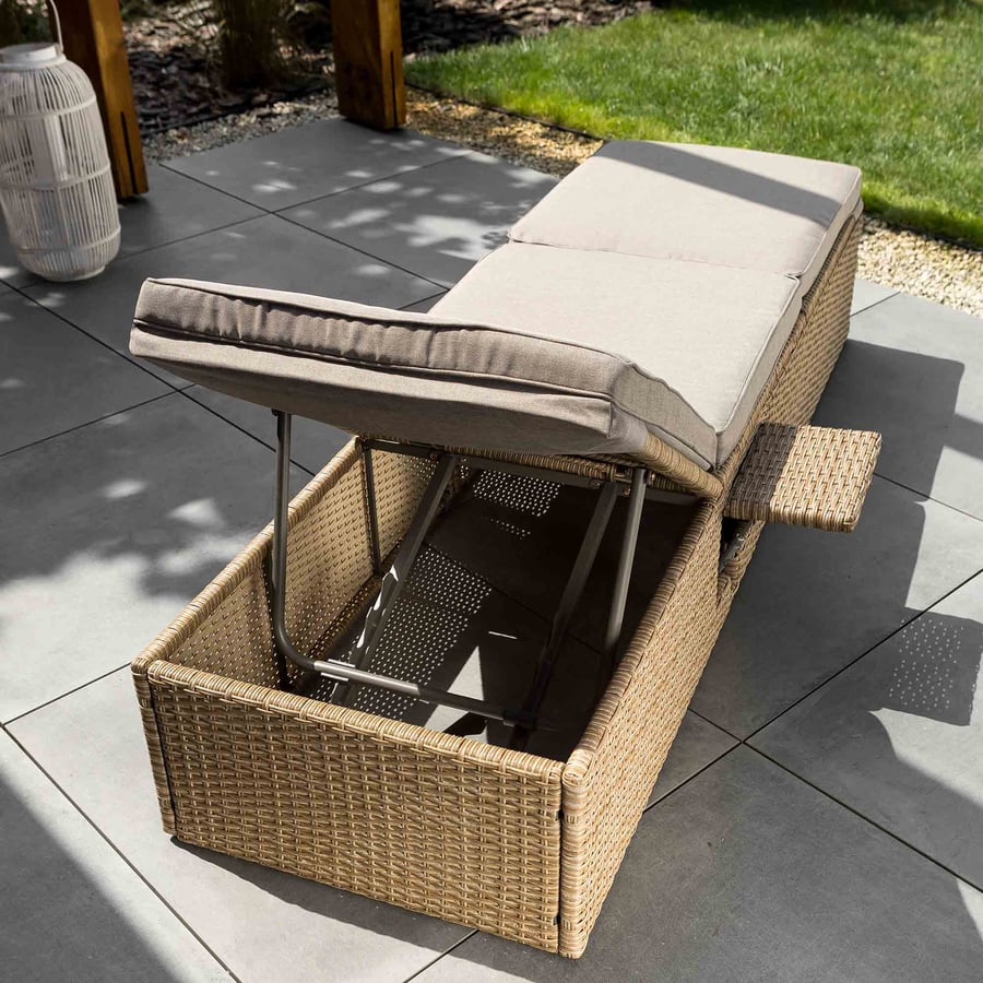 Leżak ogrodowy rattanowy ASCO D - 5