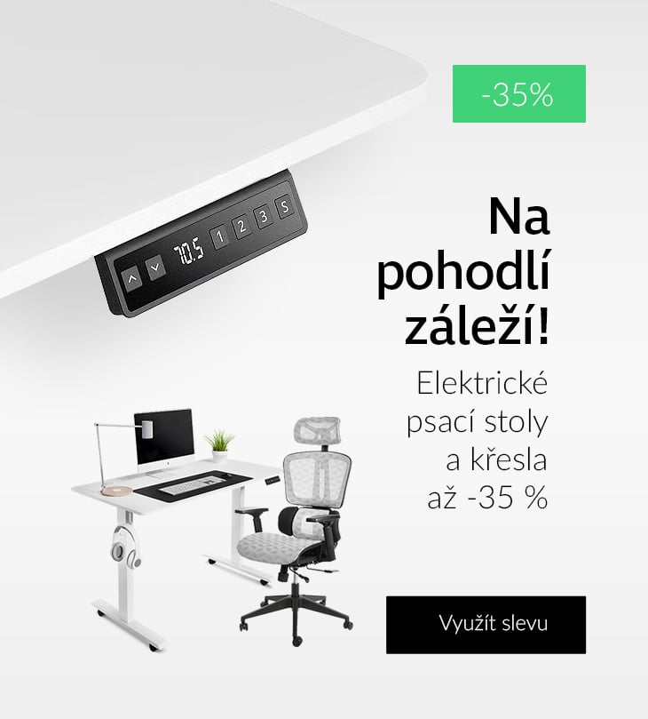 Polohovací a výškově nastavitelné psací stoly -35%