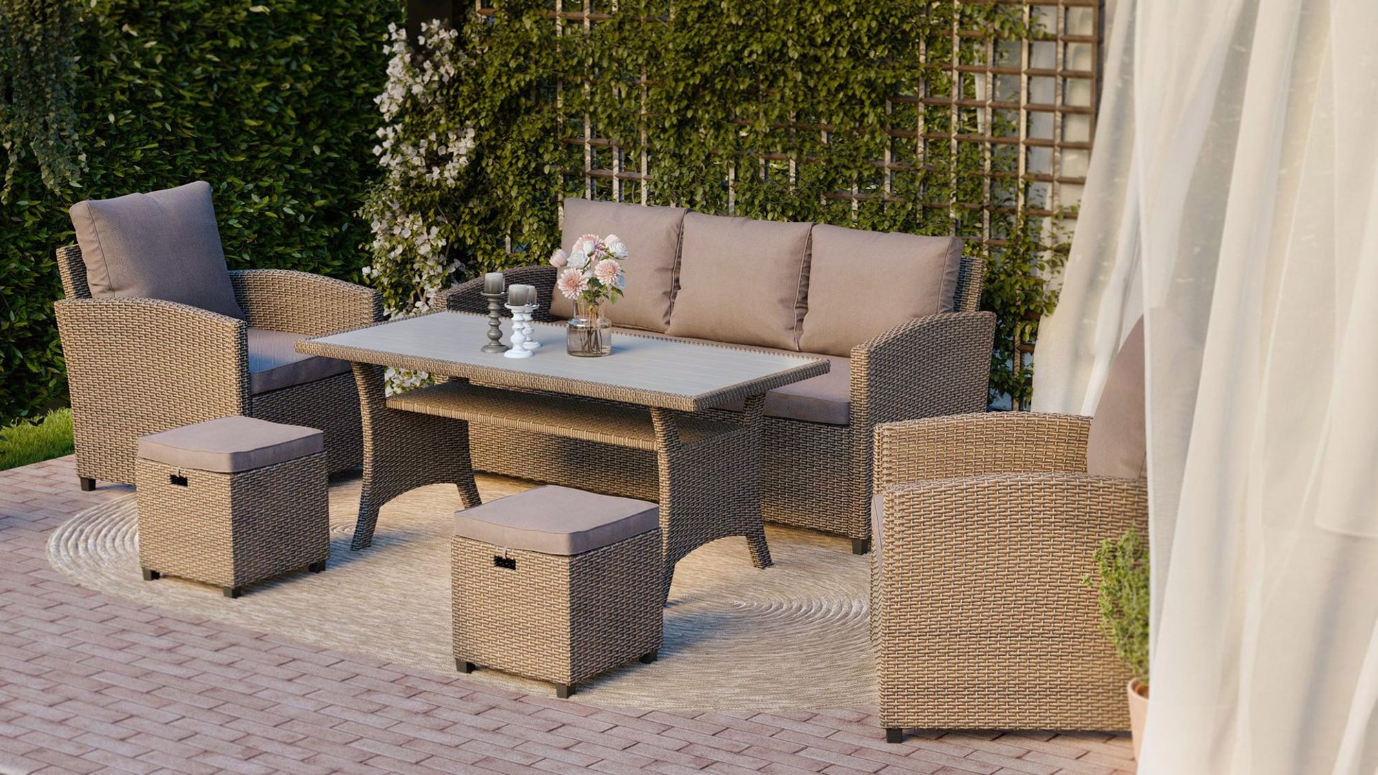 Souprava Genova je vybavena měkkými polštáři, které jsou velmi příjemné na dotek.