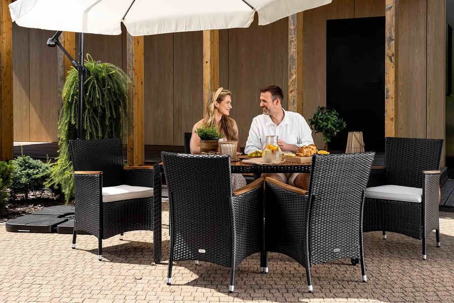 Parasol ogrodowy EMPOLI z podst - 5