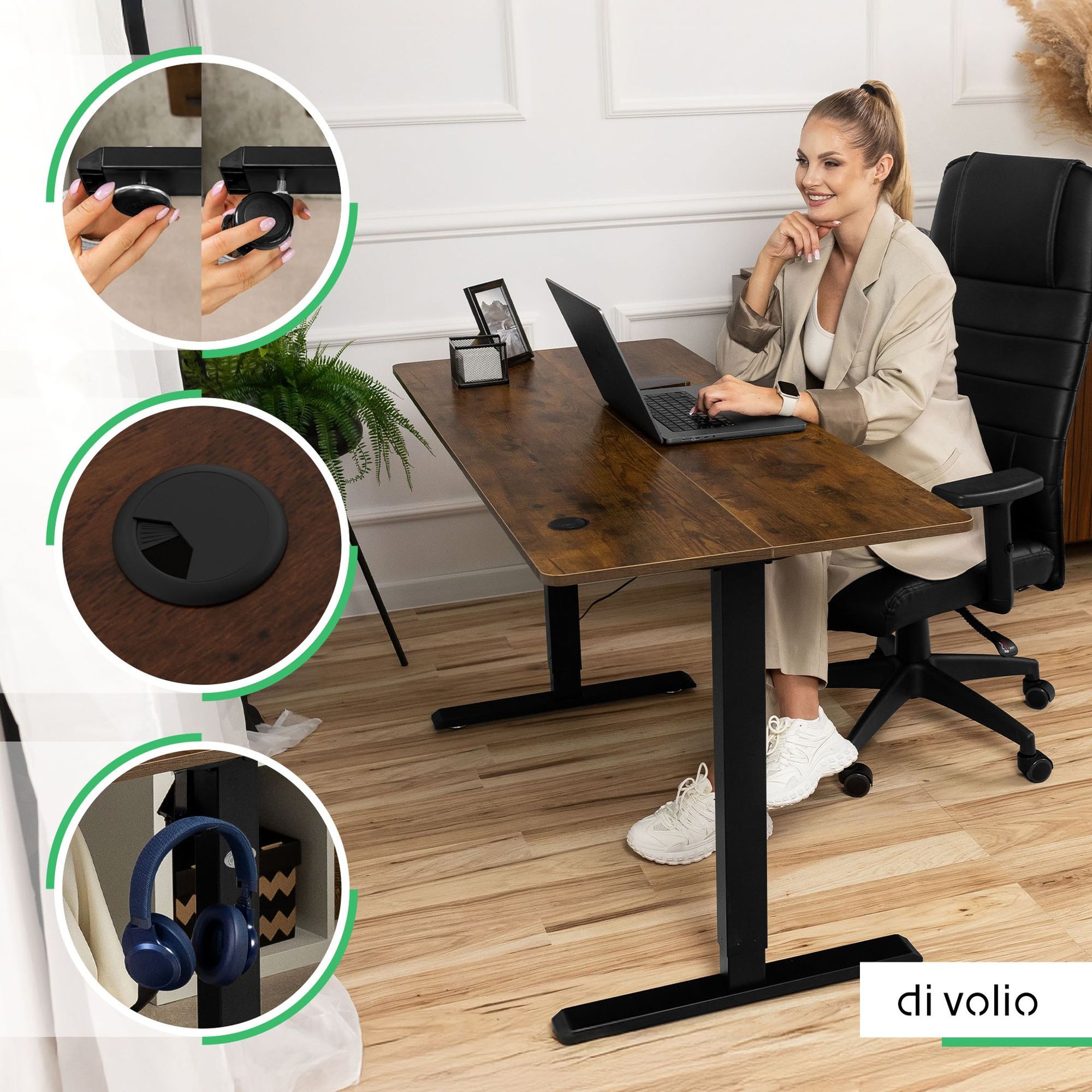 Prostorná stolní deska o rozměrech 120 × 60 cm