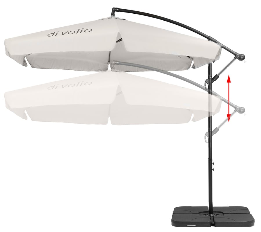 Parasol ogrodowy EMPOLI z podst - 4