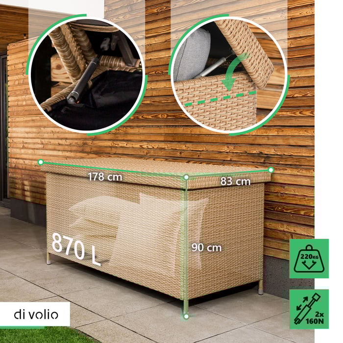 Gartenbox mit großem Fassungsvermögen