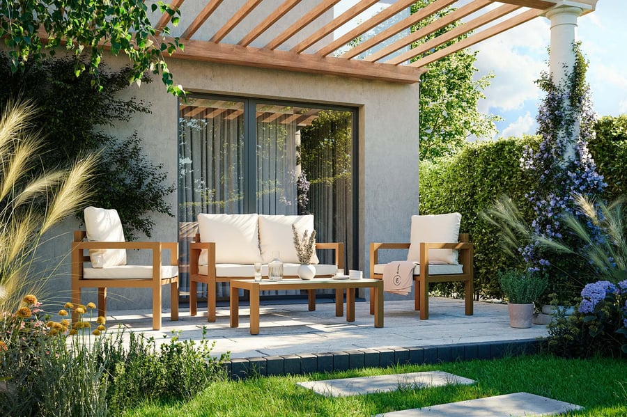 Gartenmöbel Set Brescia holz/cr - 2