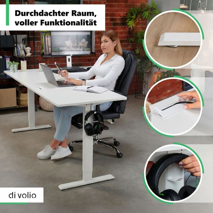 Durchdacht gestalteter Arbeitsbereich