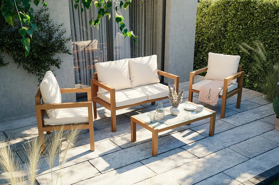 Gartenmöbel Set Brescia holz/cr - 1