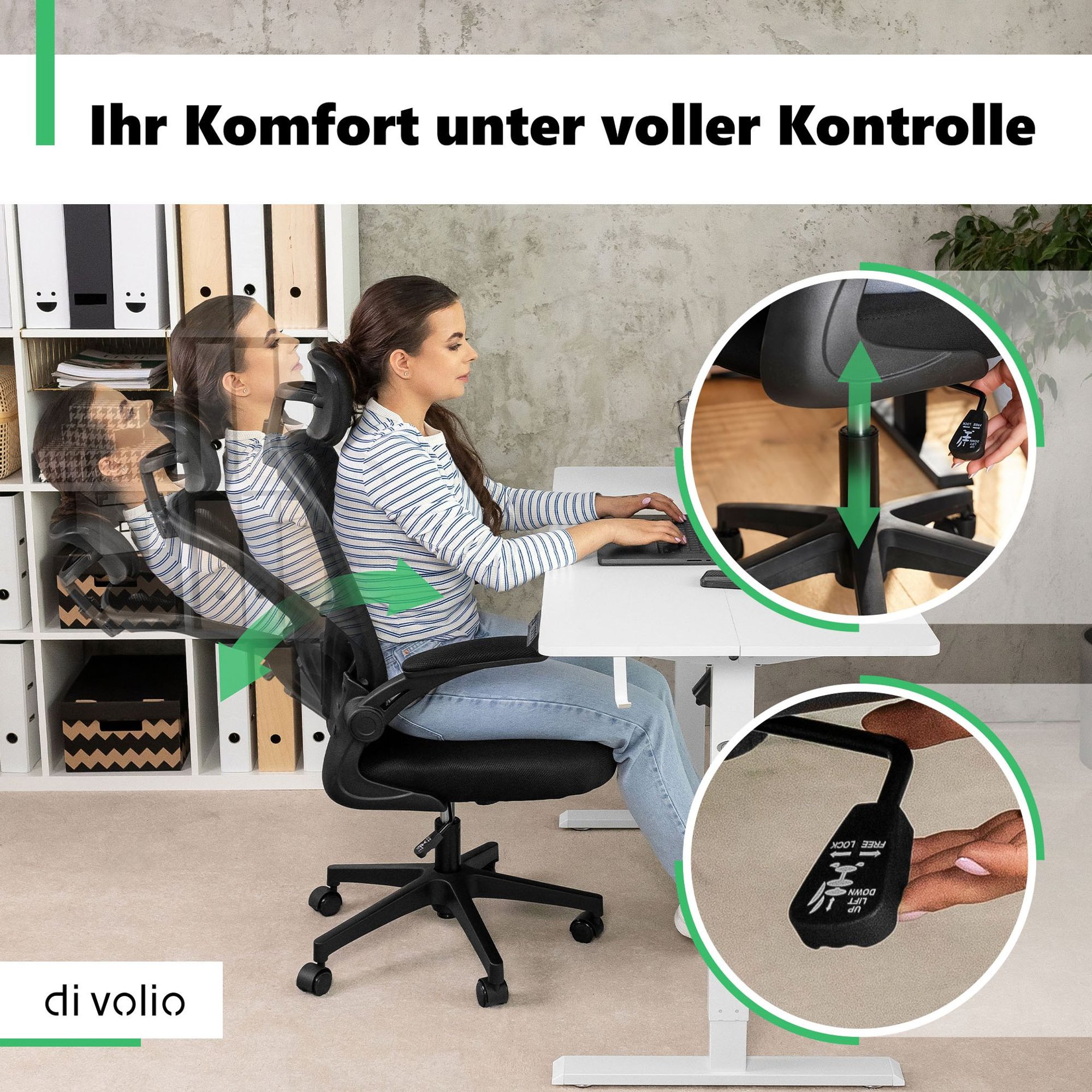 Einfache Verstellmechanismen für Rückenlehne und Sitz