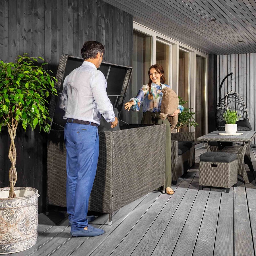 Skrzynia ogrodowa rattanowa 146 - 4