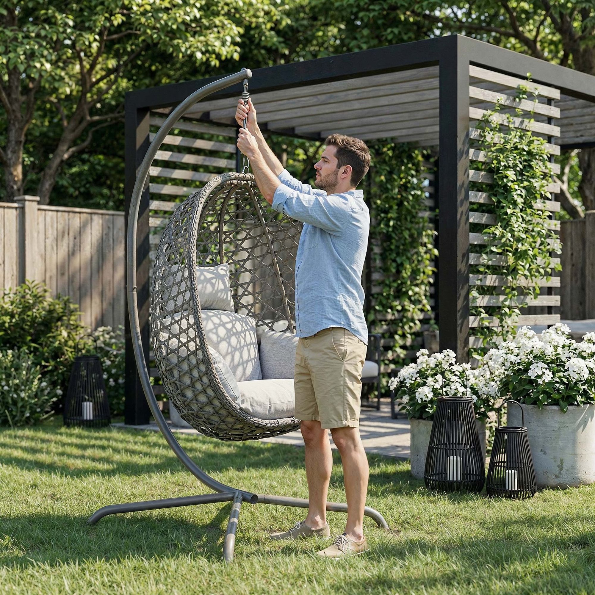 Komfortabler und ästhetischer Hängesessel für eine Person