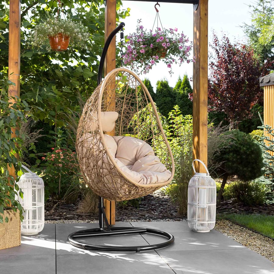 Hängesessel BACOLI Schwarz/Grau - 4