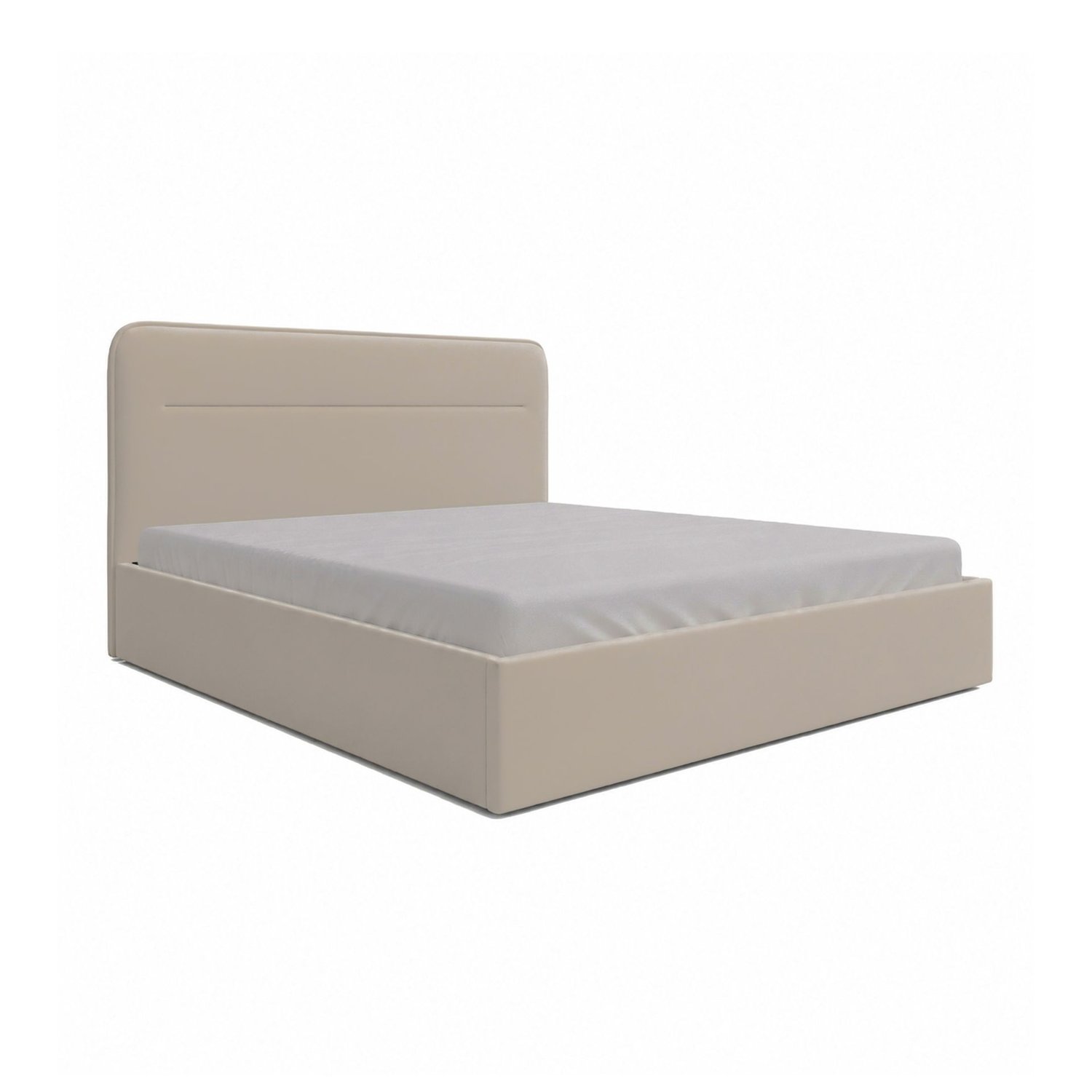 Polsterbett mit Bettkasten Matteo 140 x 200 cm - beige