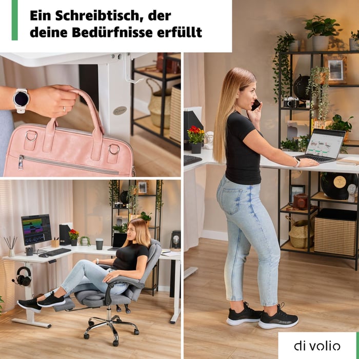 Höhenverstellbare Tischplatte