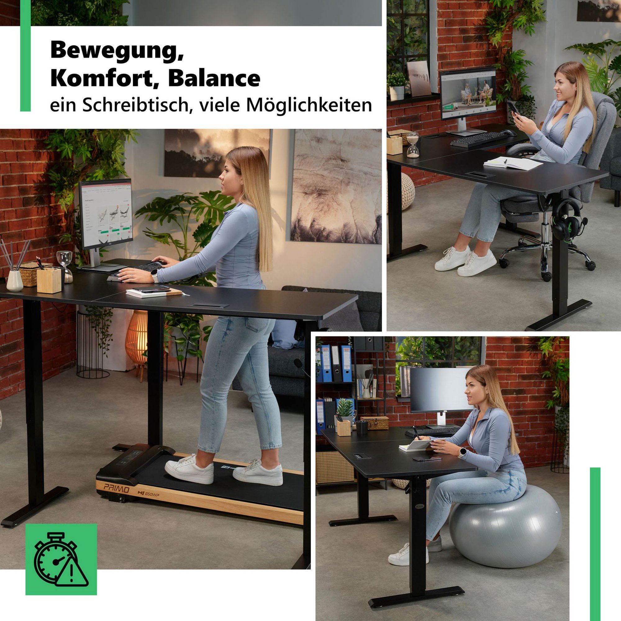 Geräumige Arbeitsplatte mit funktionalen Details