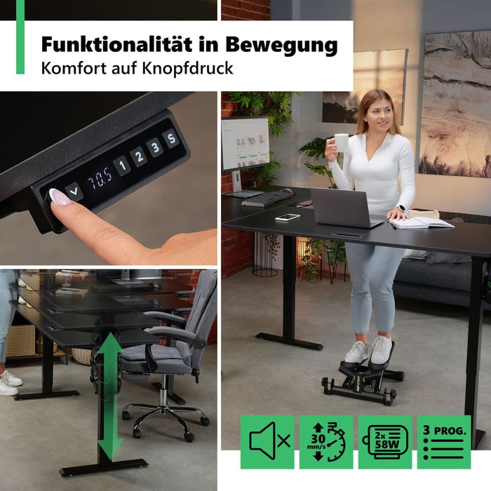 Geräuscharmes und präzises Bedienfeld