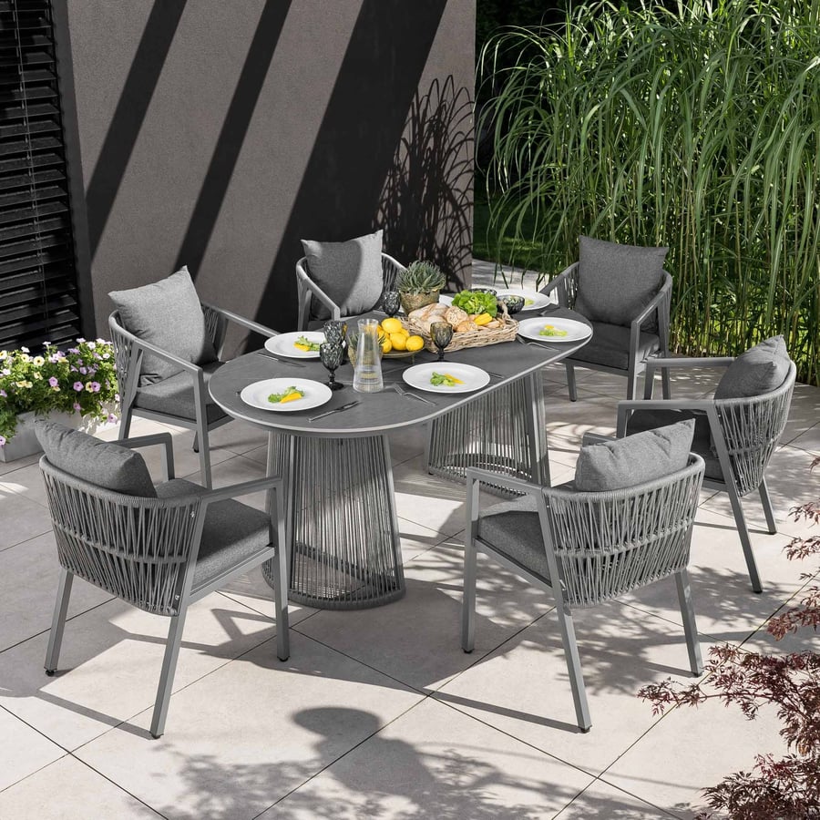 Gartenmöbel-Set ARNELI – grau