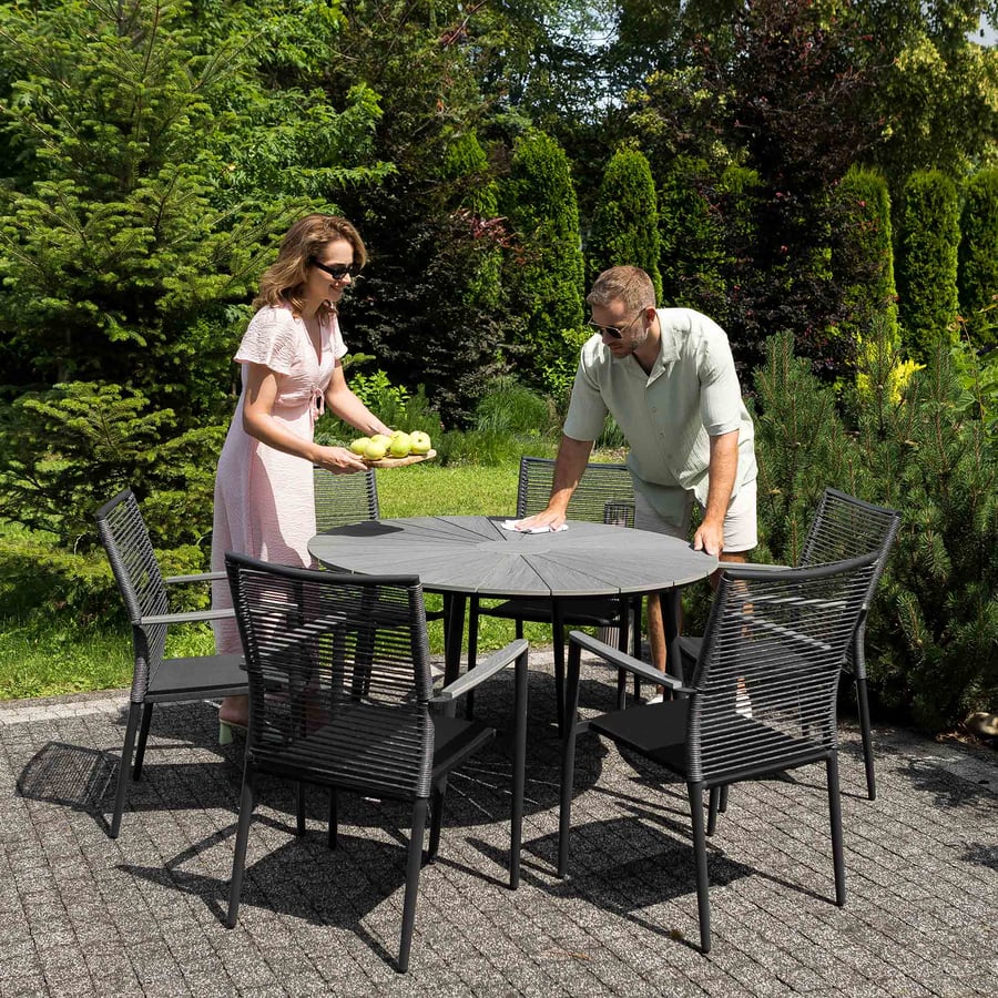 Zestaw mebli Arona 6+1 - round - 1