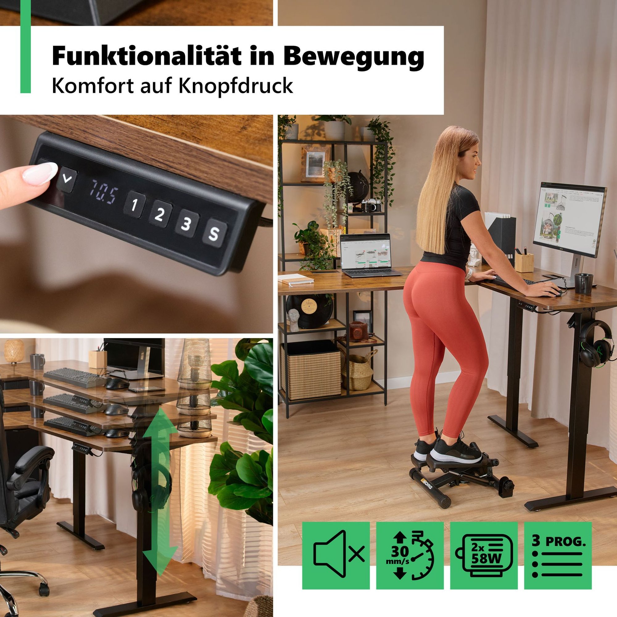 Geräuscharmes und präzises Bedienfeld