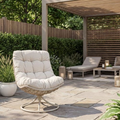 di volio Loungesessel und Liegen auf Terrasse mit Pergola für großen Garten gestalten