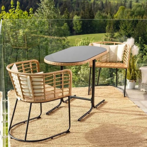 Günstige Gartenmöbel-Set von di volio auf Naturteppich