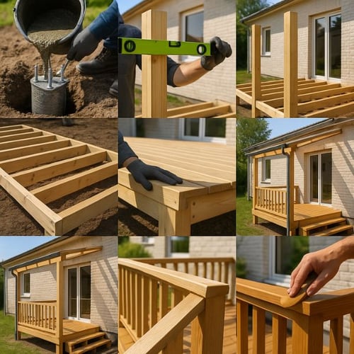 Veranda bauen Schritt für Schritt aus Holz