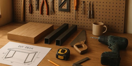 Schreibtisch selber bauen: Ideen, die Sie in jedem Raum umsetzen können